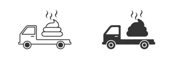 Truck Shit Icon Vector Illustration — стоковый вектор