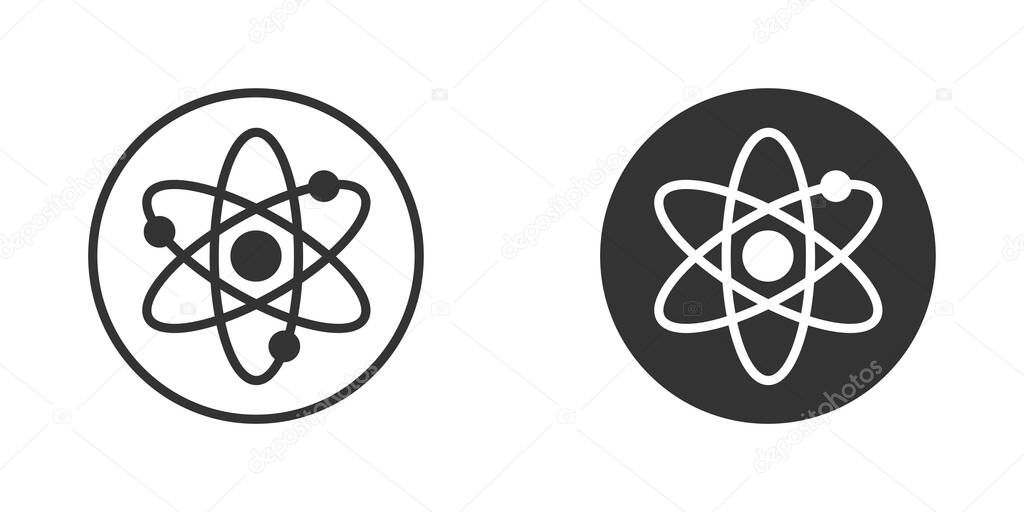Atom icon. Simple design. Vector illustration.