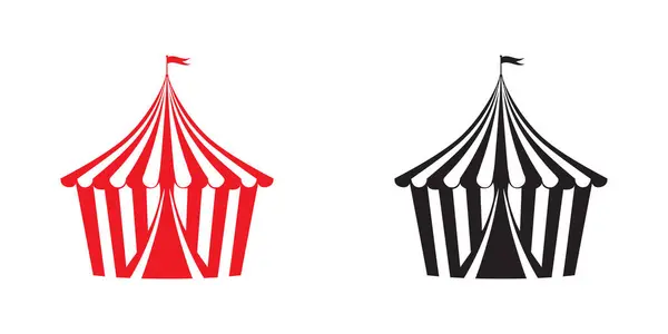 Icona Della Tenda Circo Illustrazione Vettoriale — Vettoriale Stock