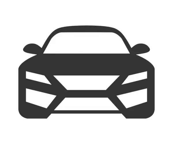 Иконка Автомобиля Белом Фоне — стоковый вектор