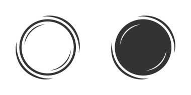 Empty circles for your icons and design elements. Vector illustration. clipart