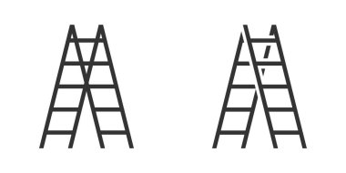 Ladder icon isolated on a white background. Vector illustration.  clipart