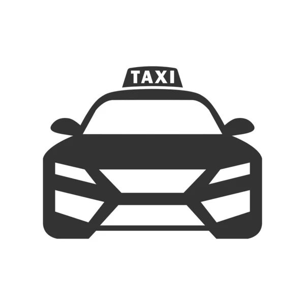 Иконка Такси Белом Фоне — стоковый вектор