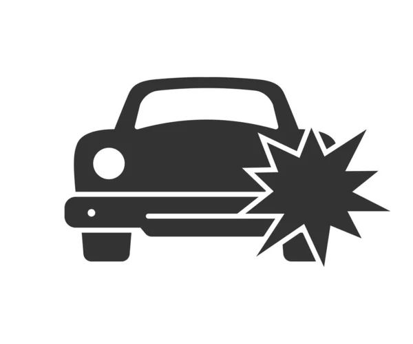 Значок Автомобильной Аварии Векторная Иллюстрация — стоковый вектор