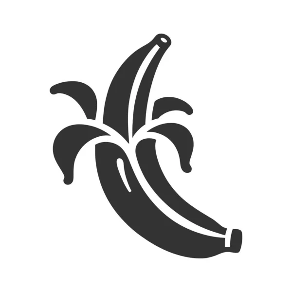 Icona Banana Isolata Sfondo Bianco Illustrazione Vettoriale — Vettoriale Stock