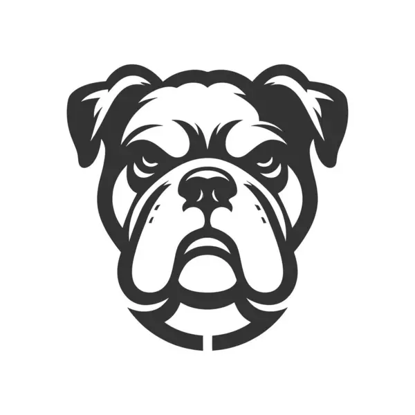 Angol Bulldog Logó Vektorillusztráció — Stock Vector