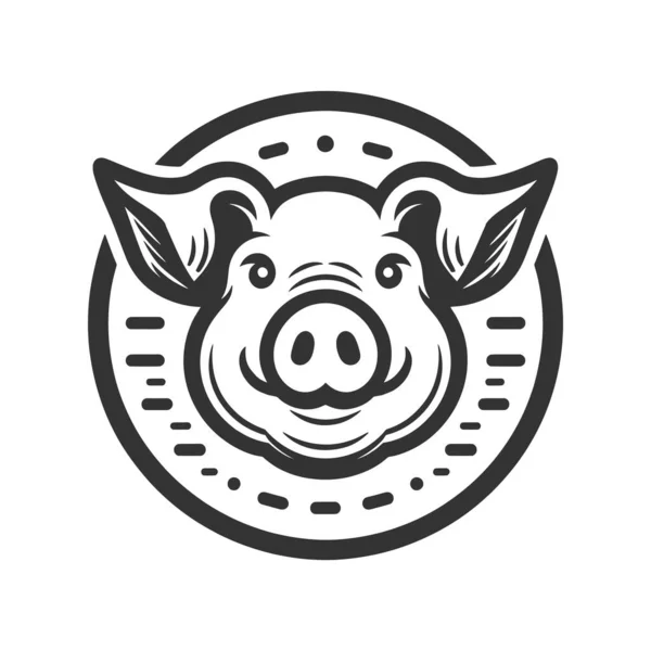 Логотип Свиного Лица Векторная Иллюстрация Стоковая Иллюстрация