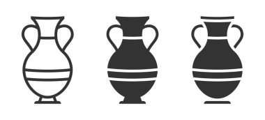 Amphora icon isolated on a white background. Vector illustration. clipart