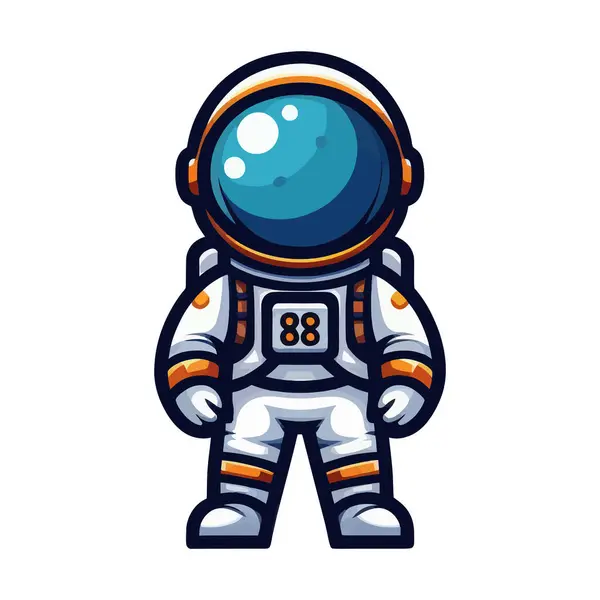 宇宙スーツの宇宙飛行士 カートゥーンベクター — ストックベクタ