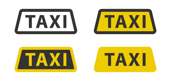 Набор Символов Такси Векторная Иллюстрация — стоковый вектор
