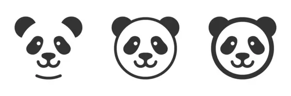 Icona Del Viso Panda Illustrazione Vettoriale — Vettoriale Stock