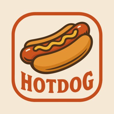 Yuvarlak bir meydanda kalın metinli sosisli logosu.