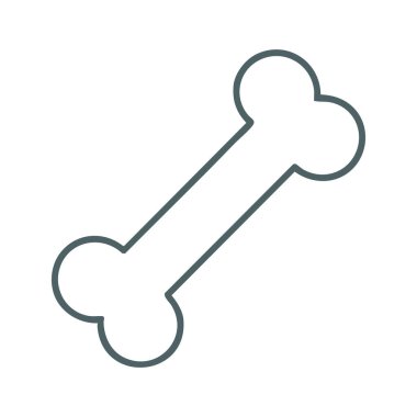 Vector icon of a single cartoon-style bone outline