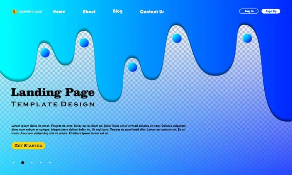 ウェブサイトのテンプレートデザイン ウェブサイト開発のためのウェブページデザインのベクトルイラストコンセプト — ストックベクタ