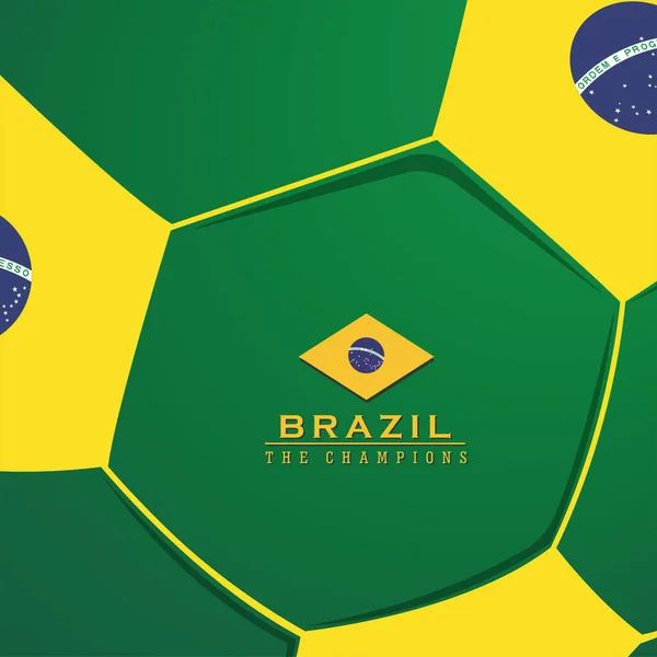 Bandera Brasil Fondo Abstracto Taza Del Mundo Qatar 2022 Ilustración — Vector de stock