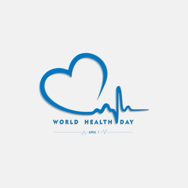 Världshälsodagen Världshälsodagen Koncept Text Design Med Läkare Stetoskop — Stock vektor