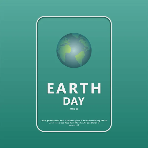 Днем Землі Квітня Пошта Соціальних Мереж Святкування Екологічної Безпеки — стоковий вектор