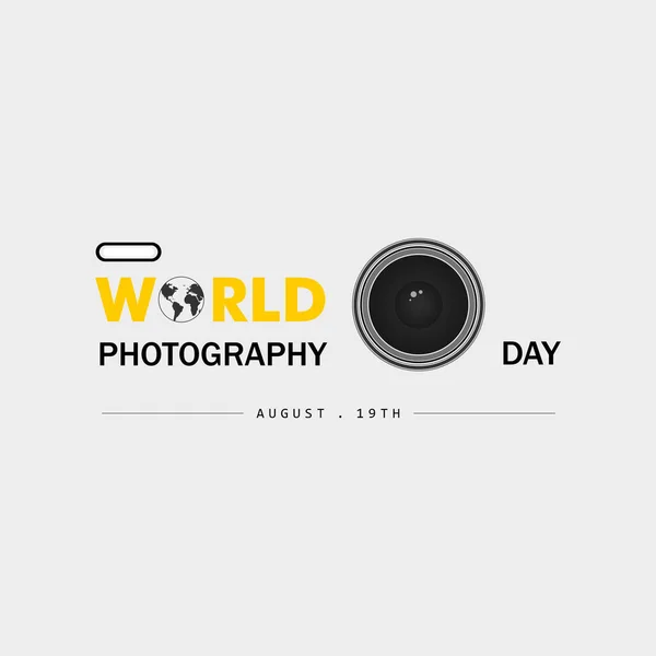 Всесвітній Вектор Дня Фотографії Дизайн Типографії Камерою Гарний Шаблон Світового — стоковий вектор