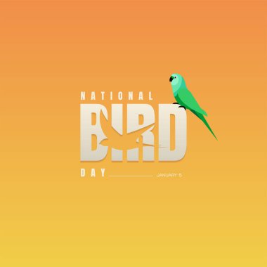 vector graphic of national bird day good for national bird day celebration. flyer design.flat illustration clipart