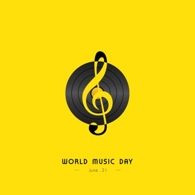 World Music Day vector graphic is great for World Music Day celebrations, flat design, flyer design clipart