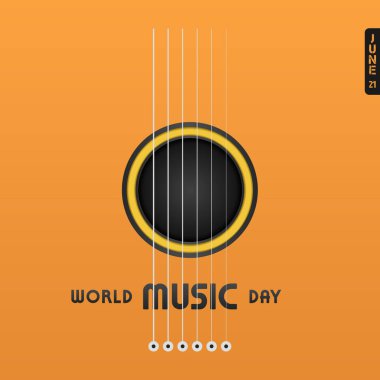 World Music Day vector graphic is great for World Music Day celebrations, flat design, flyer design clipart