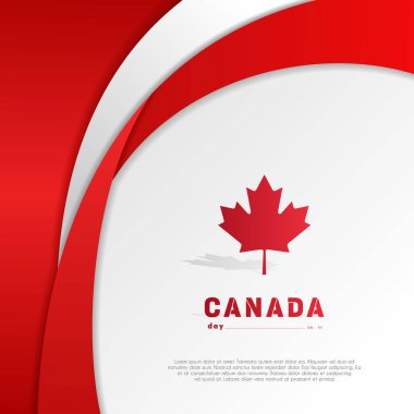 1 Temmuz 'da Kanada' nın arka planı ya da pankart tasarımı kutlandı. Kanada 'nın bağımsızlık günü