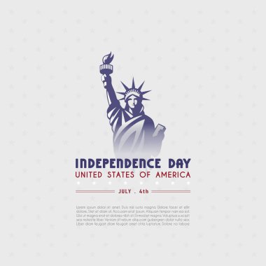 Amerikan Bağımsızlık Günü afiş şablonunda. Tebrik kartları, posterler, afişler vs. için uygun