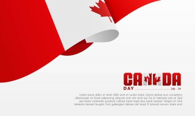 1 Temmuz 'da Kanada' nın arka planı ya da pankart tasarımı kutlandı. Kanada 'nın bağımsızlık günü