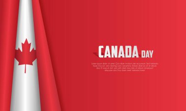 1 Temmuz 'da Kanada' nın arka planı ya da pankart tasarımı kutlandı. Kanada 'nın bağımsızlık günü