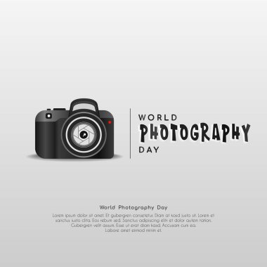 Dünya fotoğraf günü, 19 Ağustos, kameralı tipografi tasarımı