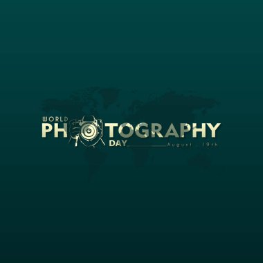 Dünya fotoğraf günü, 19 Ağustos, kameralı tipografi tasarımı