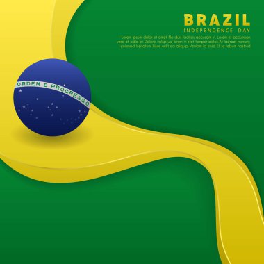 Brezilya 'nın Bağımsızlık Günü, 7 Eylül, Brezilya Bağımsızlık Günü tasarımı için güzel bir şablon.