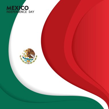 Meksika Mutlu Bağımsızlık Günü tebrik kartı, 16 Eylül, afiş için uygun vesaire.