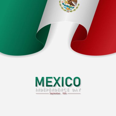 Meksika Mutlu Bağımsızlık Günü tebrik kartı, 16 Eylül, afiş için uygun vesaire.
