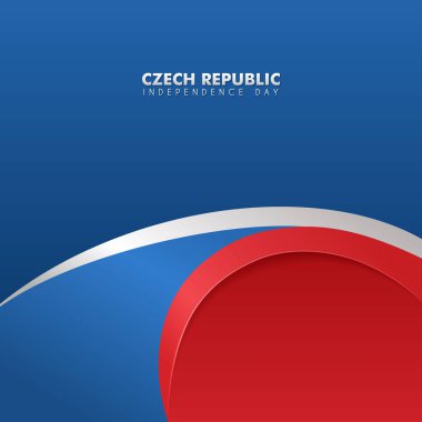 Eğri bayrak kurdele tasarımı, Çek Cumhuriyeti Bağımsızlık Günü Posteri