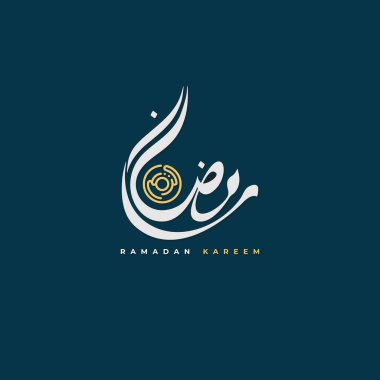 Sosyal medya iletisi için Ramazan Kareem posteri, Arapça metin çevirisi: Ramazan bereket dolu bir aydır