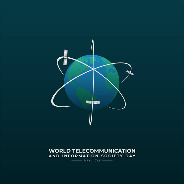 World Telecommunication and Information Society Day on May 17 with Illustrations of Worldwide Communication Networks