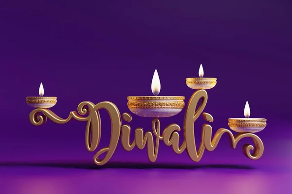 Rendering Pro Festival Diwali Diwali Deepavali Nebo Dipavali Festival Světel — Stock fotografie