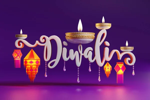 Renderização Para Diwali Festival Diwali Deepavali Dipavali Festival Luzes Índia — Fotografia de Stock