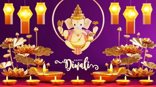 Podání Pro Diwali Festival Diwali Deepavali Nebo Dipavali Festival Světel — Stock fotografie