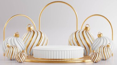 Noel ağacı, Noel Baba, hediye kutuları, kurdele, top, kar, ürün, promosyon satışı, sunum arkaplan rengi 3D sunum sunumu.