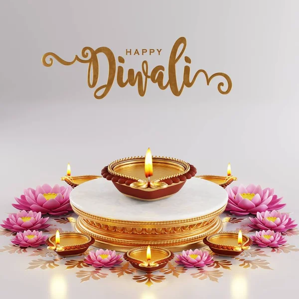 Rendering Für Diwali Festival Diwali Deepavali Oder Dipavali Das Lichterfest — Stockfoto