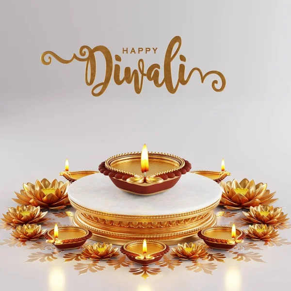 Rendering Für Diwali Festival Diwali Deepavali Oder Dipavali Das Lichterfest — Stockfoto