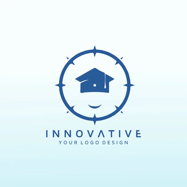 Projekt Logo Wektora Platformy Poradnictwa Dla Studentów — Wektor stockowy