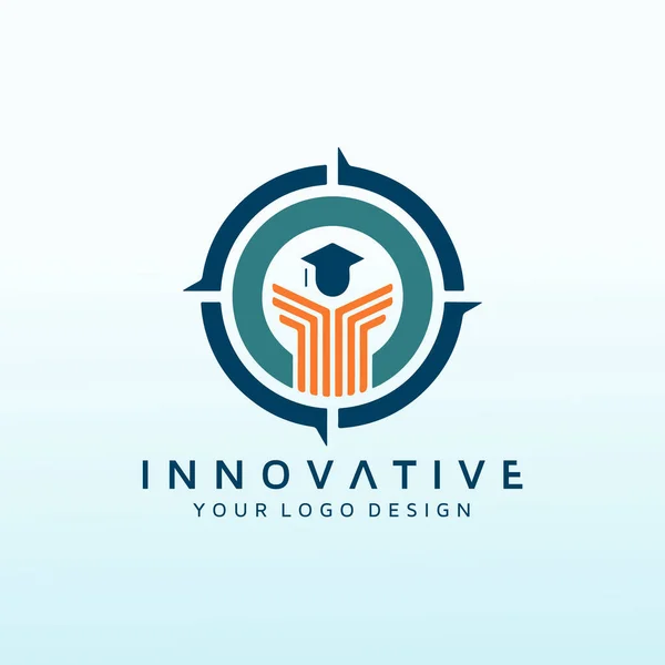 Diseño Del Logotipo Del Vector Plataforma Orientación Del Estudiante — Vector de stock