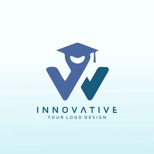 Student Begeleiding Platform Vector Logo Ontwerp — Stockvector