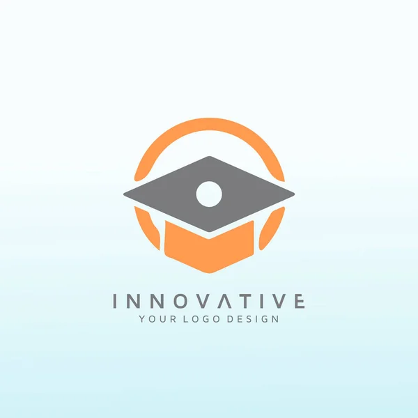 Student Vägledning Plattform Vektor Logotyp Design — Stock vektor