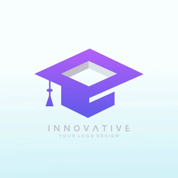 Logo Pour Une École Numérique Pour Jeunes Professionnels Lettre — Image vectorielle