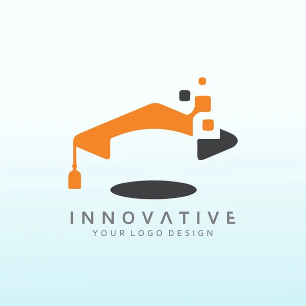 Briser Moule Pour Conception Logo Enseignement Supérieur — Image vectorielle