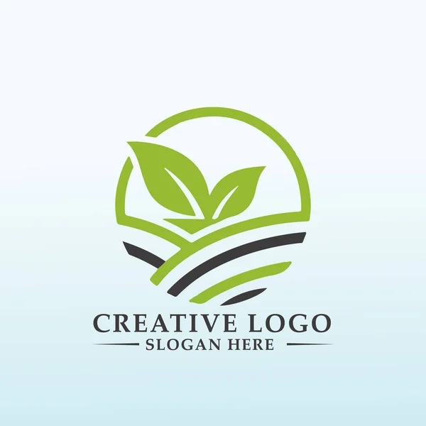 Logotipo Para Fabricación Riego Por Goteo Sembradoras Semillas — Archivo Imágenes Vectoriales
